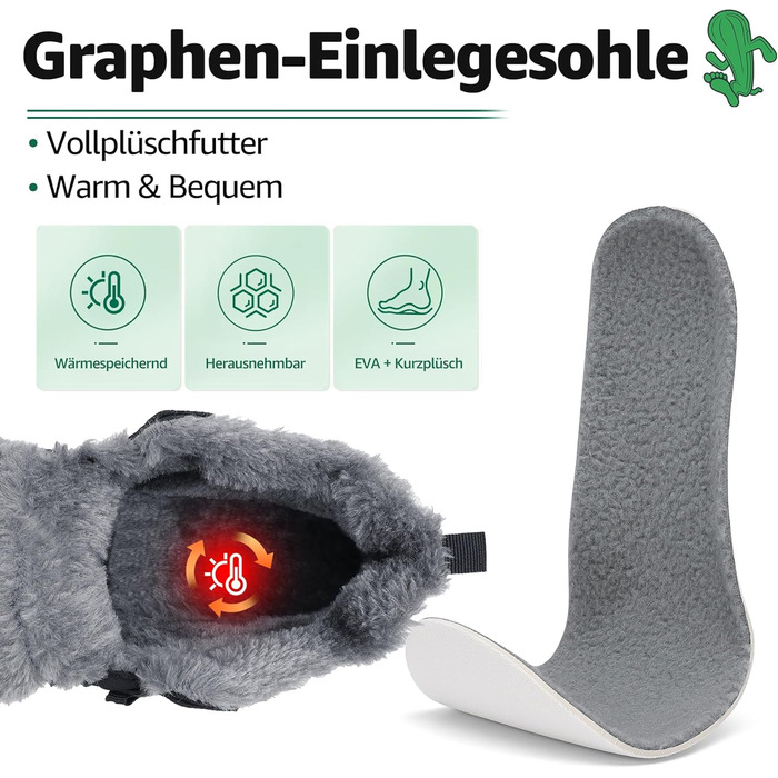 Зимові шкарпетки-тапки Sagaro для жінок та чоловіків, утеплені, розмір EU 36-48, колір: темно-сірий