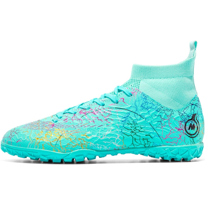 Дитячі футбольні бутси KUUK для штучного газону та залу (AG, FG, TF) – для хлопчиків та дівчаток, розмір 37 EU, K028, зелені