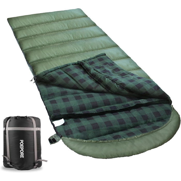 Спальний мішок XXL для дорослих, 3-4 сезони, фланель, кемпінг, зимовий, 230x90 см