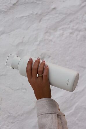Пляшка для води EQUA Timeless, нержавіюча сталь, 1000 мл, BPA-free, герметична, довговічна, універсальна, біла, велика