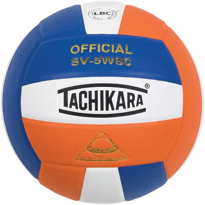 Волейбольний м'яч Tachikara Sensi-Tec® Composite SV-5WSC Kardinal/Weiß/Schwarz (Königsblau/Weiß/Orange)