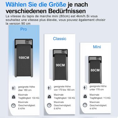 Доріжка для ходьби Lacuffy Raceable, тиха, для дому, до 136 кг, з LCD-дисплеєм і додатком, офісна бігова доріжка з тренуваннями та AI, 80 см, чорна