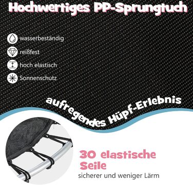 Батут GOPLUS Indoor з сіткою безпеки, дахом, металевим каркасом, стрибучою поверхнею, круглий, для саду, до 135 кг, рожевий, Ø165 x 165 см