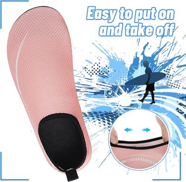 Аквашузи для плавання та водних видів спорту, неопренові шльопанці для жінок та чоловіків, розмір 40 EU, рожеві