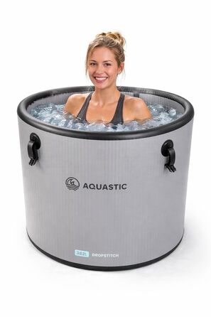 Аквастік BrrFree – Ванна для криотерапії 382л – Криованна для холодної терапії та відновлення – Міцна конструкція Drop-Stitch – Для саду та тераси