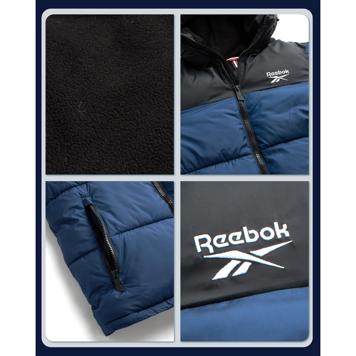 Куртка чоловіча Reebok Rbk Heavy Puffr V2, утеплена синтетичним пухом, оливково-листяна (5XL, Batik Blue)