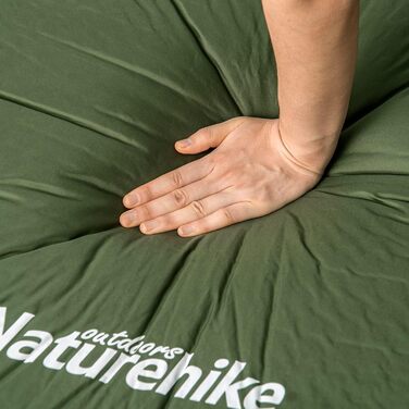 Надувна ізольована каремат Naturehike для кемпінгу та подорожей, 6 см, сірий/темно-зелений