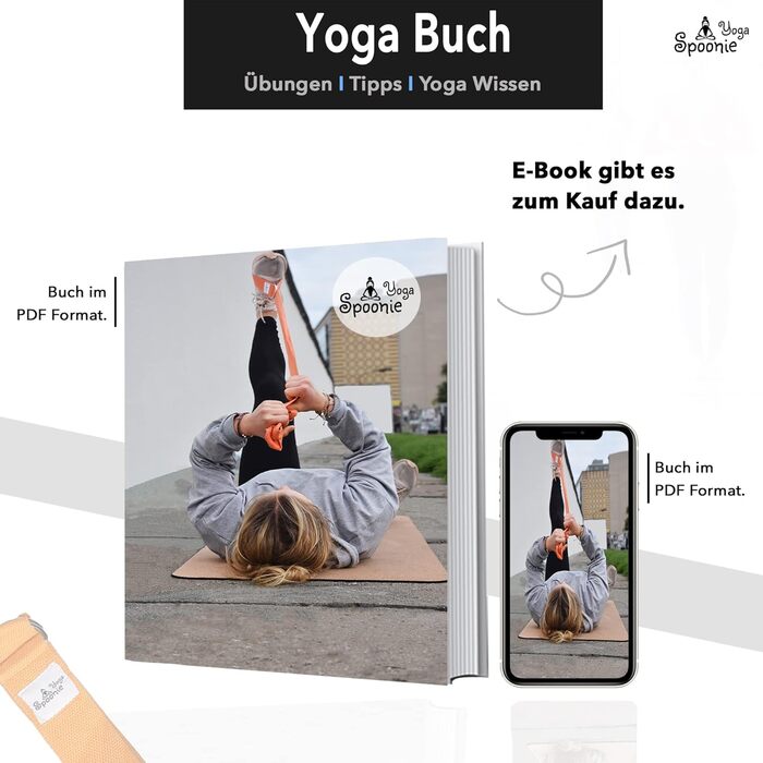 Преміум йога мат з корку Spoonie Yoga® з натурального каучуку - екологічний, неслизький, без шкідливих речовин, з ремінцем для перенесення | для йоги, пілатесу, фітнесу | 4 мм товщина