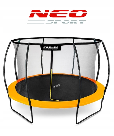 Садовий батут Neo-Sport 12ft/374см з внутрішньою сіткою та профільним каркасом