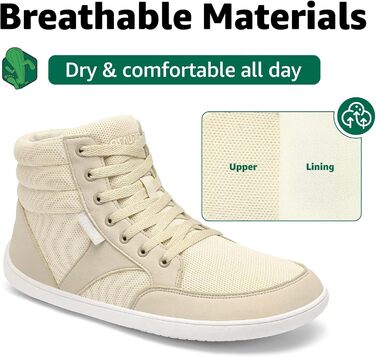 Чоботи для пішоходів Saguaro Unisex з широкою передньою частиною та плоскою підошвою, розмір 36-48 (Бежевий, 46 EU)