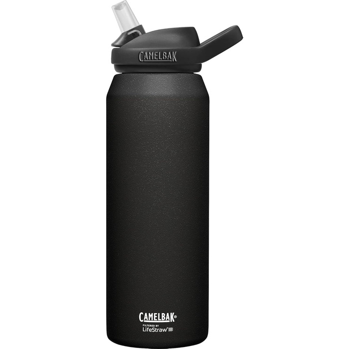 Пляшка для води CAMELBAK Eddy+ Lifestraw 1 л, чорна, універсальна, для дорослих і підлітків