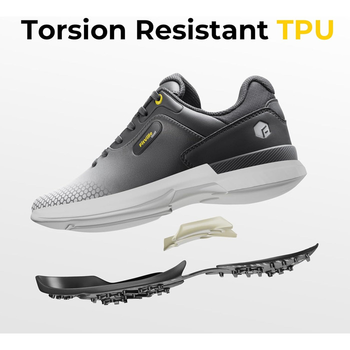 Гольф-взуття FitVille для чоловіків, широка модель, сіро-біле, розмір 40-49, X-широке, дихаюче, на шнурівці