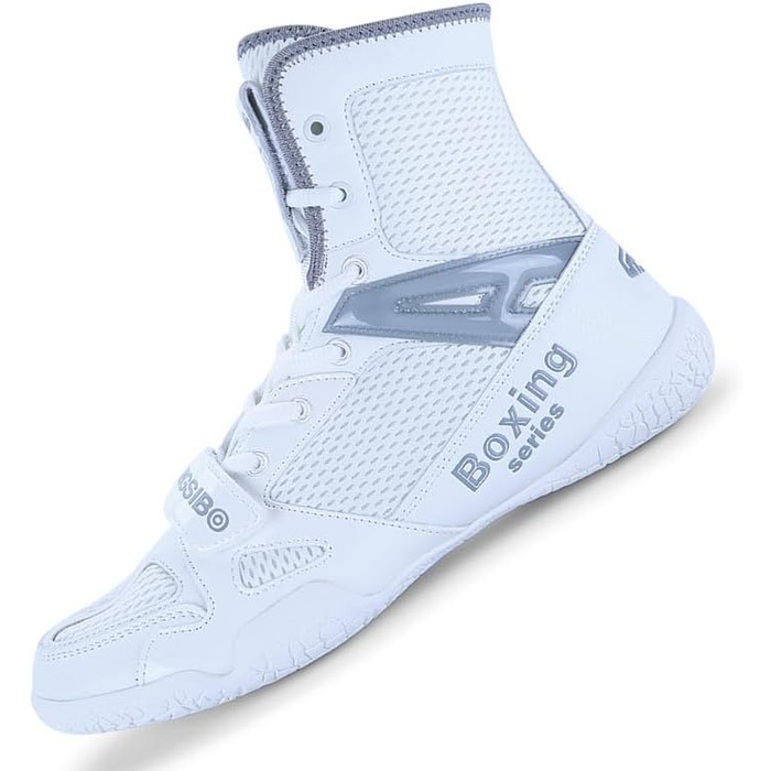 Боксерські рукавички для чоловіків. Зручні боксерські рукавички для тренувань, занять боксом та єдиноборствами. Дихаючі, білі та сірі рукавички для боксу, фітнесу та бодібілдингу. Розмір 43 EU