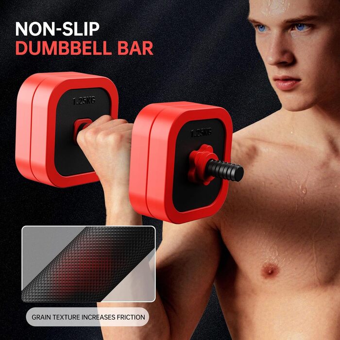 Набір гантелей JOROTO 30 кг 4-в-1: гантелі, штанга, гиря та бруси для дому. Ідеально для силових тренувань та фітнесу.