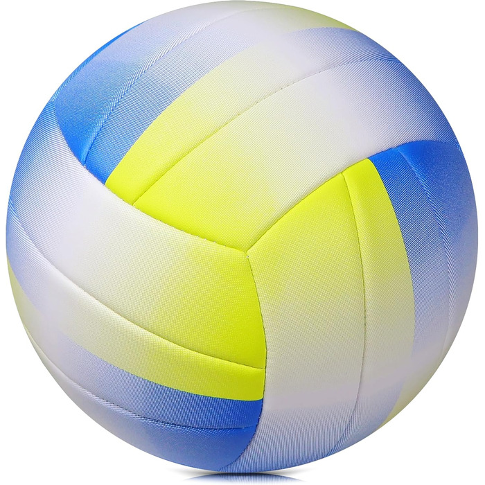 Волейбольний м'яч PECOGO розмір 5 з PU шкіри, м'який, для залу та вулиці, тренування та гра, для початківців, підлітків та дорослих