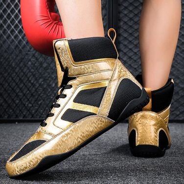 Жовті боксерські рукавички для фітнесу для чоловіків та жінок, антиковзка гумова підошва, легкі, дихаючі, розмір 37 EU