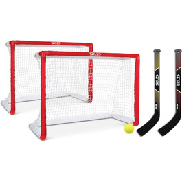 SKLZ Pro Mini Хоккейний Набір: 2 ворота, 2 ключки, 1 м'яч, червоний, компактний розмір