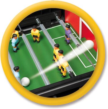 Дитячий настільний футбол Chicos Strategische Liga, із розміткою воріт, змінними гравцями, на ніжках, для дітей від 3 років, червоно-чорний, 79x66x68 см