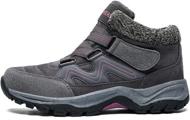 Зимові черевики VisionReast для чоловіків та жінок. Теплі, з підкладкою, снігоступи, трекінгові черевики, валенки, зимові чоботи. Неслизькі, Outdoor, з клямкою, 42 EU, сірі.