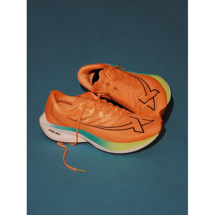 Чоловічі бігові кросівки XTEP One-Piece, літні, сітчасті, дихаючі, з амортизацією, для бігу та спорту (44 EU, флуоресцентний помаранчевий)