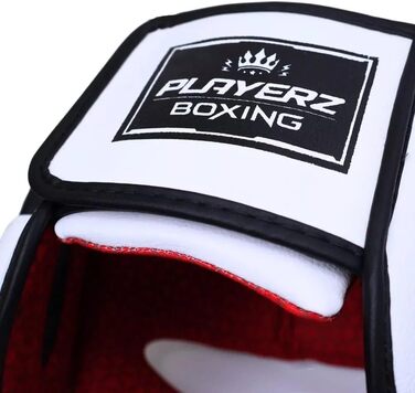 Захисний шолом Playerz для боксу та MMA SparTech, повне закриття обличчя, для муай-тай, кікбоксингу, тренувальний, білий, розмір L-XL