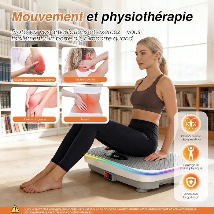 Віброплатформа для фітнесу вдома Rüttelplatte Sport 350LBS з Bluetooth, пультом та 4 гумовими стрічками