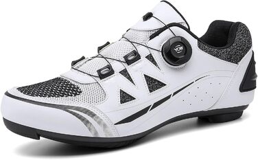 Велосипедні шкарпетки для чоловіків та жінок, велотуфлі сумісні з Look SPD SPD-SL Delta Lock педалями, білі (48 EU)