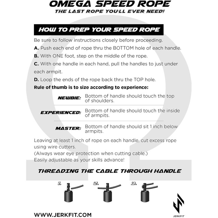 Скакалка JerkFit Omega Speed Ultra Fast, синя на чорному