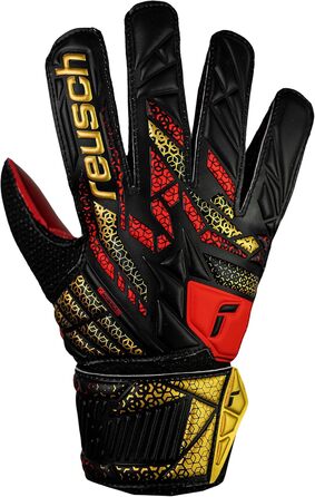 Воротарські рукавички Reusch Attrakt Solid Junior - дитячі, для футболу, чорно-золоті, розмір 7
