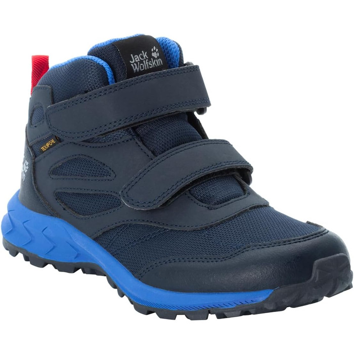 Черевики дитячі Jack Wolfskin Woodland Texapore Mid Vc K, 26 EU, темно-синій/червоний