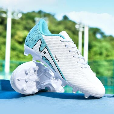 Футбольні бутси KUUK для штучного покриття та залу: чоловічі, дитячі, для тренувань та гри, AG, FG, TF, білі, 42 EU