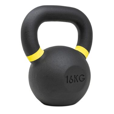 Човник-гиря Strength Shop 16 кг, чавунна з ергономічною ручкою та чорним порошковим покриттям для тренування всього тіла