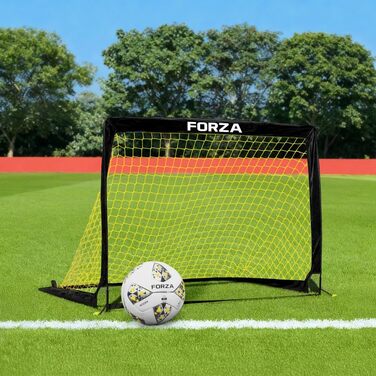FORZA Pop-Up Ворота для футболу | Розкладні футбольні ворота для дітей та дорослих | Портативні ворота для футболу в сад та парк | Набір 1 або 2 шт. | 4 розміри | Швидкий монтаж без інструментів 0,9м x 0,6м (одна штука)