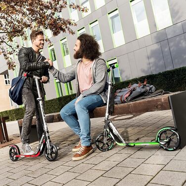 Самокат HUDORA BigWheel 205 з алюмінію, складаний, регульований, міський, для дітей та дорослих, до 100 кг