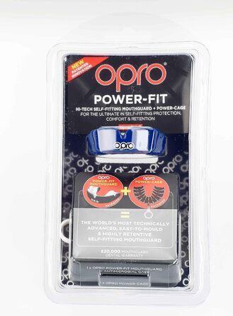 Захисна капа Opro Power Fit для дорослих, індивідуальна підгонка, синьо-золота