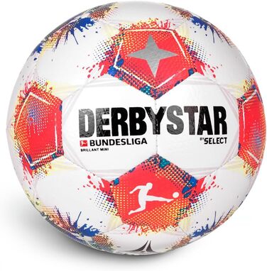 М'яч для футболу Derbystar Bundesliga Brillant Mini - білий, синій, червоний