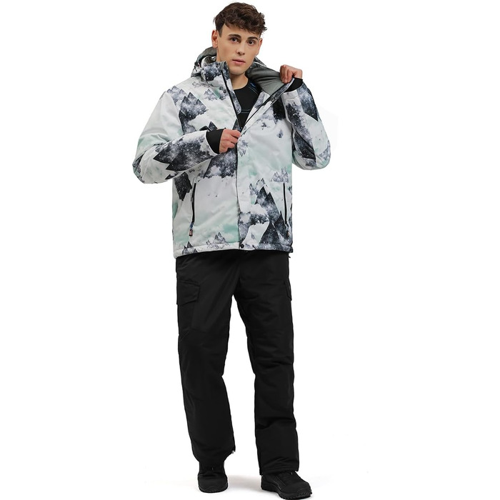Чоловічий зимовий костюм для сноубордингу та катання на лижах, водонепроникний, вітронепроникний, теплий, для походів та скелелазіння, розмір L, чорний