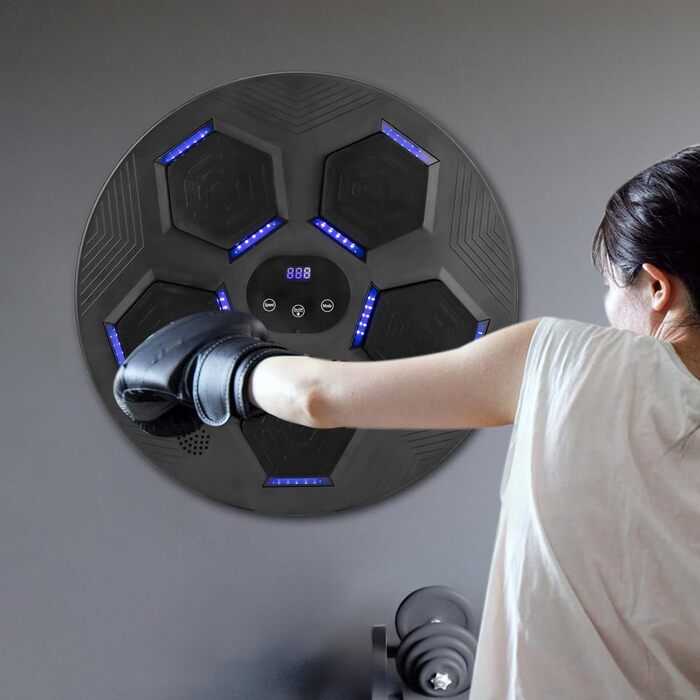 Електронна музична боксерська машина ACROSSPART з Bluetooth, настінна, для дорослих, регульована швидкість