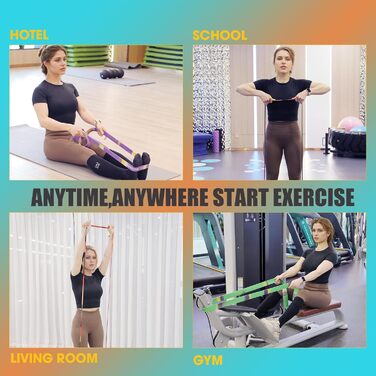 Набір еластичних стрічок MOKRGYM - 4 рівні, натуральний каучук, для дому, фітнесу та занять на вулиці