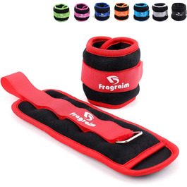 Важкі манжети для ніг та зап'ясть Fragraim (1/2/3/4/5/6/10 кг, 0,5 кг * 2) - для фітнесу, бігу, гімнастики, червоний
