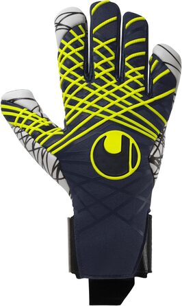Воротарські рукавички Uhlsport Prediction Ultragrip HN для дітей і дорослих, розмір 7, сині/білі/флуо-жовті