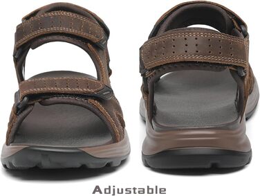 Чоловічі сандалі FLARUT для туризму та відпочинку літо, шкіра, коричневі 42 EU