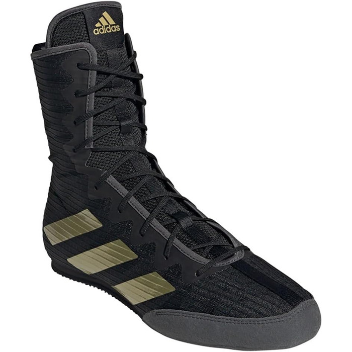 Кросівки adidas Box Hog 4 Unisex, 38 EU, чорний, золотий, сірий, чорно-сірий