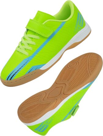 Дитячі футзальні бутси JABASIC для хлопчиків та дівчаток - Indoor 37 EU, колір: лайм