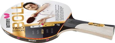 Настільний тенісний ракетка Butterfly Timo Boll Gold 85020 для тренувань, ITTF сертифікований, пан Азія накладка, ввігнута ручка