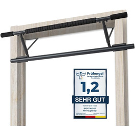 Турнік SPORTINATOR® для стандартних дверних отворів, 100×27×34 см, складаний, з м'якими ручками — для домашнього спортзалу