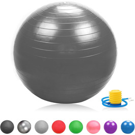 Гімнастичний м'яч Glamexx24 25-75 см, анти-вибуховий, для пілатесу, йоги, спорту, тренувань вдома та в офісі, для преса і плечей