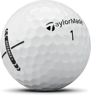 Гольф-м'ячі TaylorMade Distance+ 2025, білі, універсальний розмір