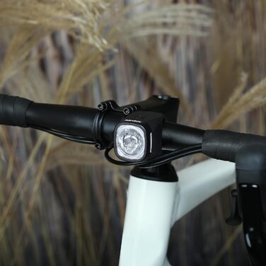 Набір велоліхтарів ADDVIEW, сертифікований StVZO, LED, IP65, водонепроникний - передній + задній ліхтар, USB Type-C, монтаж без інструментів, Twins