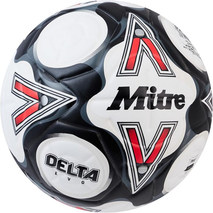 Професійний футбольний м'яч Mitre Delta Max, розмір 5, білий/помаранчевий/зелений/золотий, унісекс
